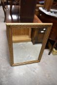 A modern gilt frame wall mirror, approx. 88 x 63cm