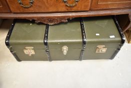 A vintage luggage trunk