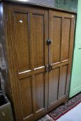 A vintage scumbled pantry cupboard, approx 154 x 99cm