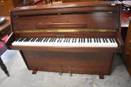 A 20th century Zender imported wood upright piano, number 5199 163, 133cm wide