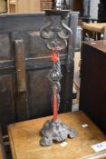 A Victorian design cast-iron pricket candlestick 51cm
