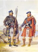 After Graeme Baxter (b.1958, British), coloured print, 'Highlanders of Scotland - Clan MacLeod and