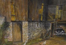 Kevin Hockaday (Contemporary, British), acrylic, 'The Hayloft', signed to the lower right, framed,
