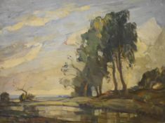 *local interest, Robin Wallace (British 1897-1952) impressionist oil on canvas 'Westmorland