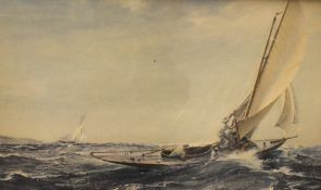 After Montague Dawson (1890-1973, British), coloured print, 'A Winning Tack', framed, measuring 45cm