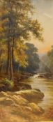 David Horatio Winder (British 1855-1933) a pair of pleasing riverscene oil paintings, each with