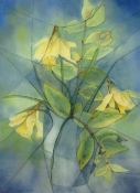 After M Calvert (British contemporary) limited edition coloured print 'Daffodils' signed and