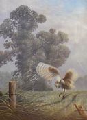 After Nigel Hemming (b.1957, British), coloured print, 'Spirits of the Elms', a barn owl in