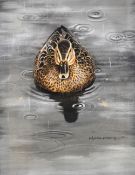 After Pollyanna Pickering (British 1942-2018) limited edition colour print of a hen duck, on water