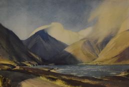 After William Heaton Cooper (British 1903-1995) a colour print 'Wind and Sun, Wastwater' signed