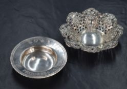 A Victorian silver trinket dish, of lobed form having pierced and embossed decoration, marks for