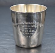 A Victorian Irish silver cup, of traditional form engraved 'Cumberland & Westmoreland Dog Show