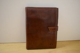 A boxed 'the Bridge' leather note book holder 23x18cm