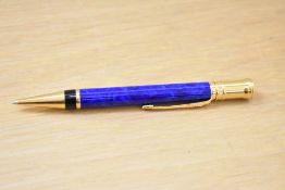 A Parker Centennial MKII ballpoint pen in lapis lazulii.