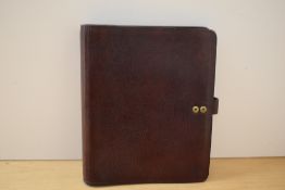 A Mulberry red leather planner 19x23cm