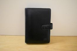 A boxed 'the Bridge' black leather organiser 19x14cm