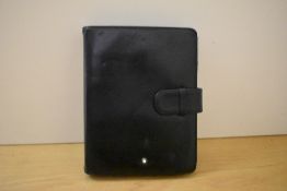 A Montblanc A6 organiser in black leather 15x19.5cm
