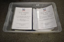 A collection of Writing Equipment Society Journals and three of the WES White Book Series 2A, 2B and