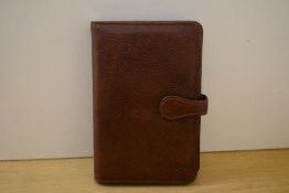 A boxed Mulberry grained leather organiser/ agenda, 12.5x19.5cm