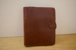 A Mulberry red leather planner 18.5x23cm