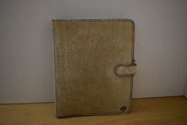 A boxed Mulberry Snake skin effect cream leather organiser/ agenda, 18x23cm