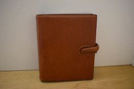 A Filofax tan leather planner 20x23cm