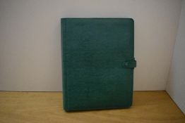 A Filofax green snake skin style leather planner 22x28.5cm