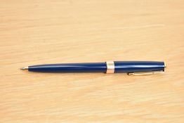 A Parker 17 ballpoint pen in blue
