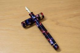 A Presentation boxed Conway Stewart Belliver 100 Nebula converter fill fountain pen in mottled