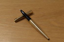 A Parker 45 Insignia cartridge fill fountain pen in rolled gold