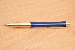 A Parker Urban ballpoint pen in Matte blue with gold trim