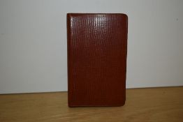 A boxed Daines & Hathaway leather weekly planner 18x12cm