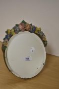 A vintage barbola style dresser mirror with fold out stand to rear.