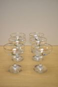 A set of six mid-20th Century Babycham glasses, measuring 11cm high