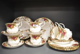 A selection of Royal Albert Old Country Roses patterned tableware, to comprise tea cups and