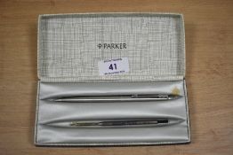 A boxed Parker 45 Flighter propelling pencil