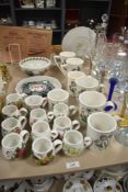 An assortment of Portmeirion ware comprising 'The Botanic Garden' and 'Flowers of the Year' etc.