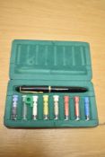 A Polygraph, West Germany technical drawing pen set in original case