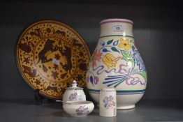A 20th Century reproduction hand painted cabinet plate, of Greek design and decorated with beasts