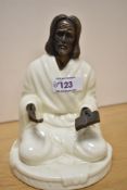 A Minton porcelain and bronze The Sage figure, MS25. Has slight rubbing to underneath.