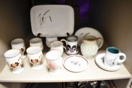 A small selection of Denby Greenwheat items sold alongside a mixture of other ceramics.