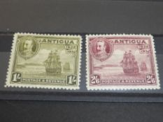 ANTIGUA 1932 TERCENTARY ISSUE, 1 and 2/6 SHILLING VALUES BOTH MOUNTED MINT Couple of the higher