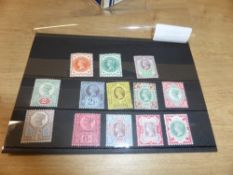 GB QVIC 1887-1900 JUBILEE ISSUE SET OF 13 TO 1 SHILLING MOST UNMOUNTED MINT Card with 13 values from
