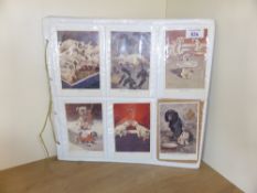 POSTCARDS, BONZO COLLECTION OF APX 90 MOSTLY BONZO POSTCARDS RPS 1st SERIES ETC 9 sleeves with apx
