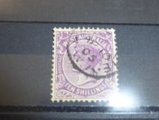 WESTERN AUSTRALIA 1902 10 SHILLING DEEP MAUVE FINE USED (SG127) Fine used example of this high value