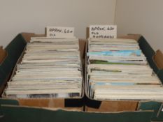 POSTCARDS, 2 BOXEX OF APX 1300 MIXED & TOPOGRAPHICAL POSTCARDS Box with an estimated or so 1300