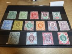 GB EVII 1902-10 UNMOUNTED MINT DEFINITIVES SET OF 15 Card with set of 15 EVII values from 1902