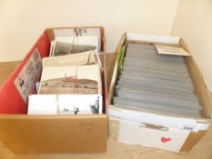POSTCARDS, 2 BOXES OF APX 800 OLD MIXED POSTCARDS 2 Boxes with an estimated 400 or so postcards in