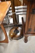 A traditional mahogany standard lamp