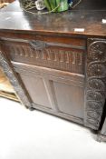 A period oak composite narrow bedding chest, approx. dimensions H91 D44 W73cm